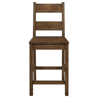 Coaster Coleman Counter Height Stools Rustic Golden Brown (Set of 2) Default Title