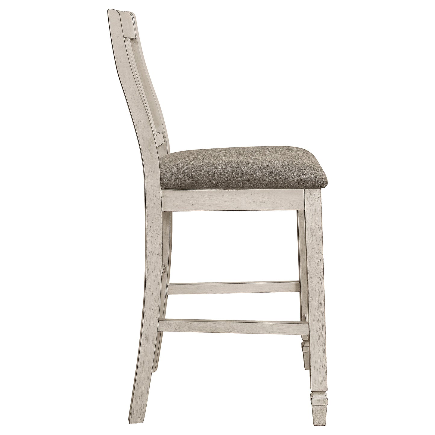 Coaster Sarasota Slat Back Counter Height Chairs Grey and Rustic Cream (Set of 2) Default Title