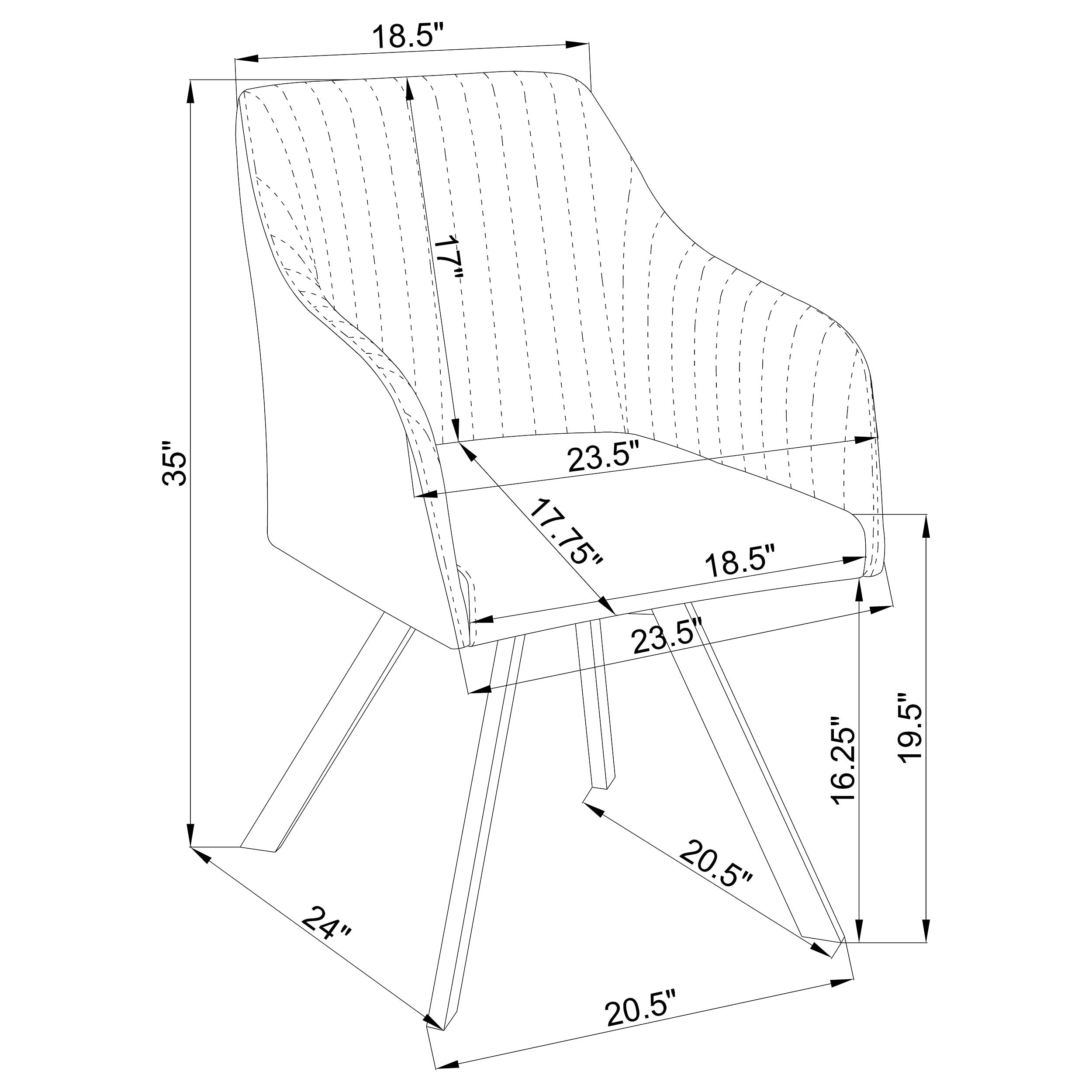 Arika Channeled Back Swivel Dining Chair Green