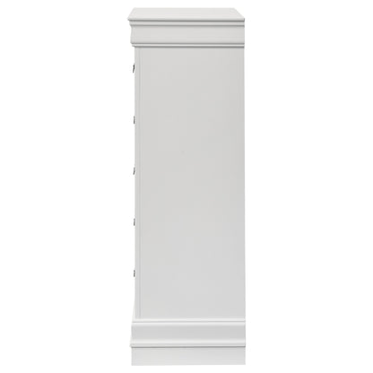 Louis Philippe 5-drawer Bedroom Chest White