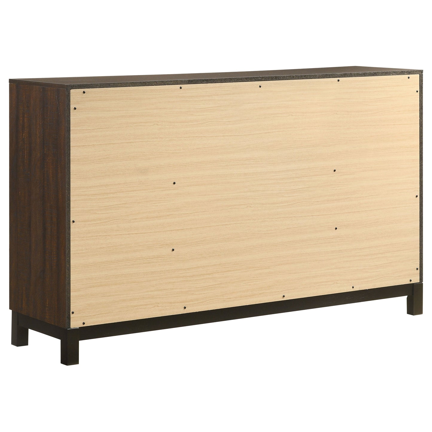 Edmonton 6-drawer Dresser with Mirror Rustic Tobacco