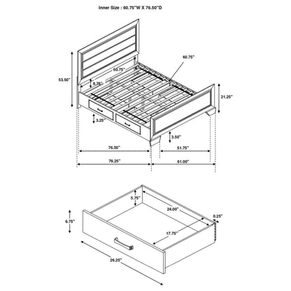 Kauffman  Storage Bed Dark Cocoa