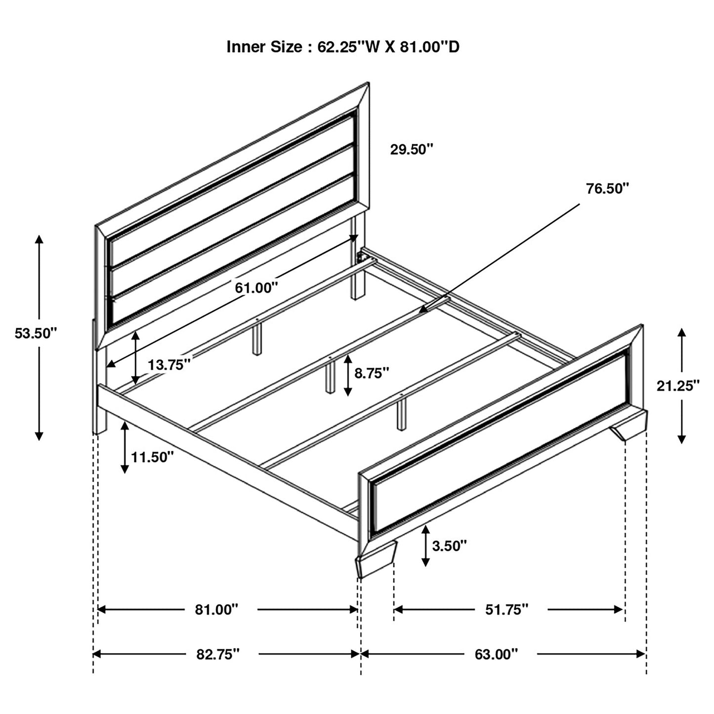 Kauffman  Panel Bed Dark Cocoa