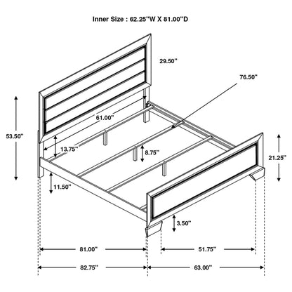 Kauffman  Panel Bed Dark Cocoa