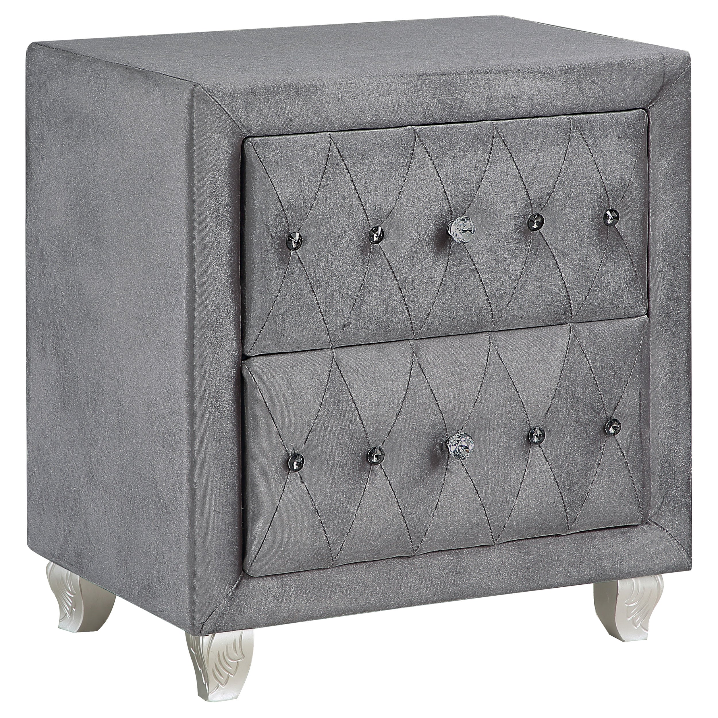 Deanna Upholstered Tufted Bedroom Set Grey