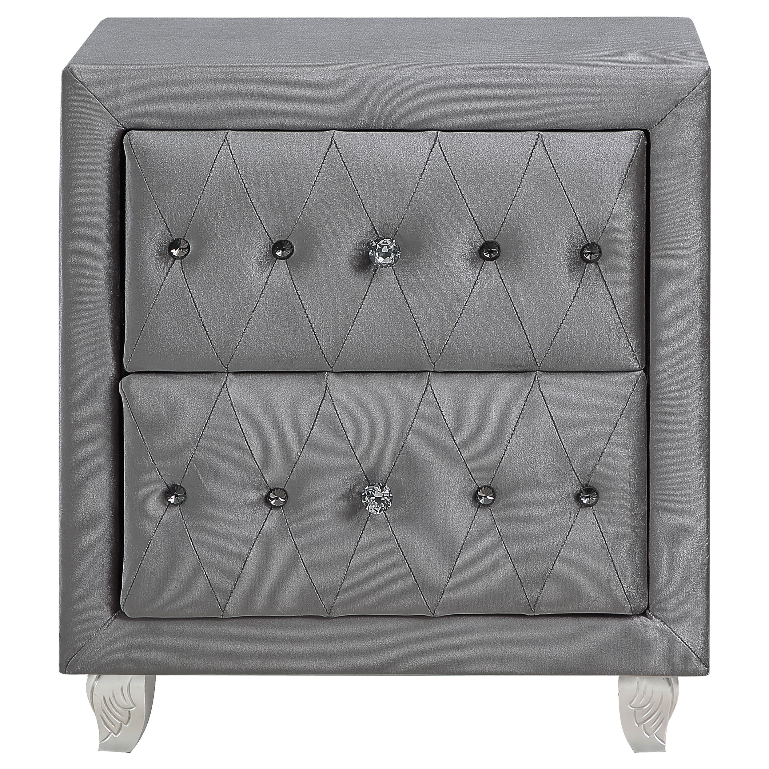 Deanna Upholstered Tufted Bedroom Set Grey