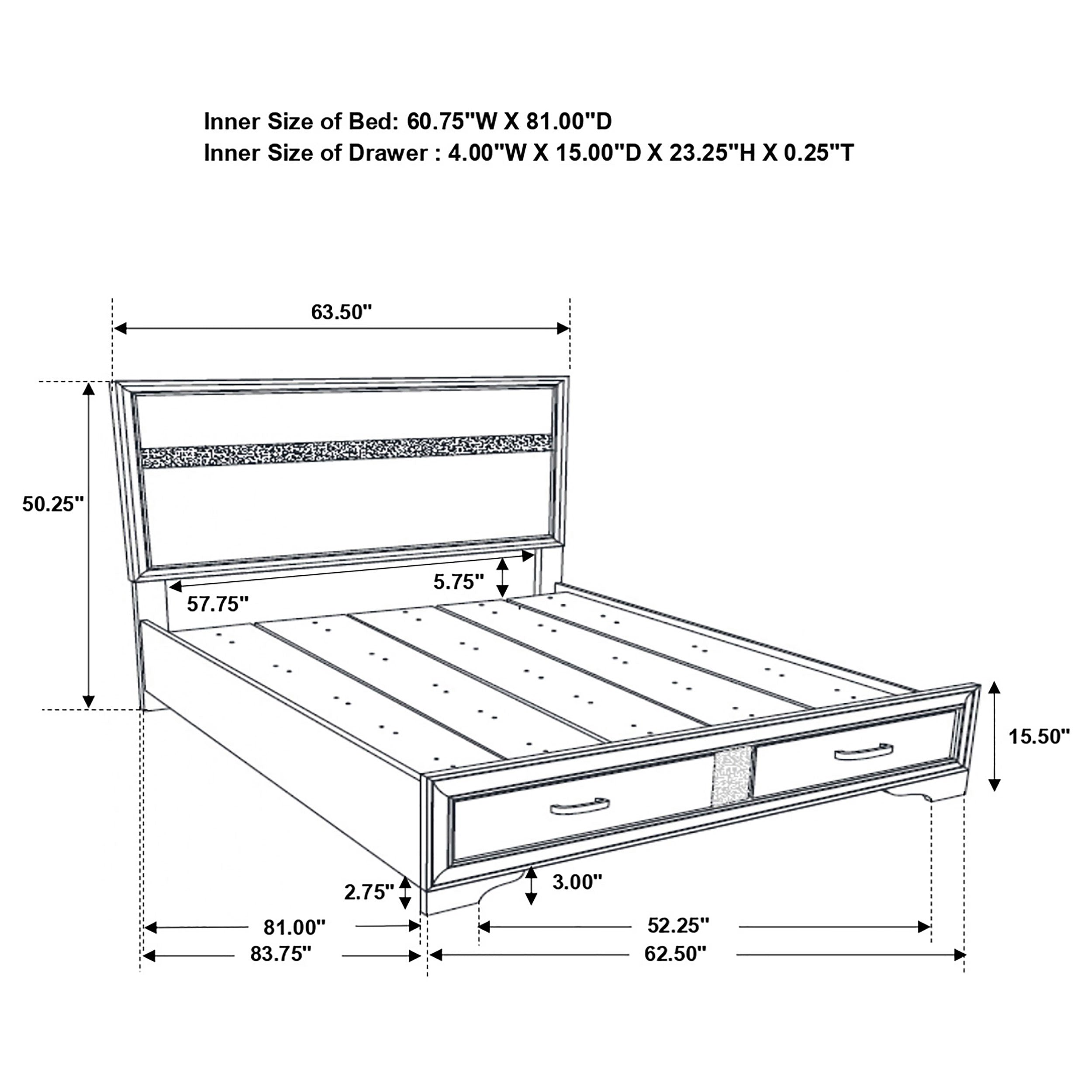 Miranda Platform Storage Bedroom Set