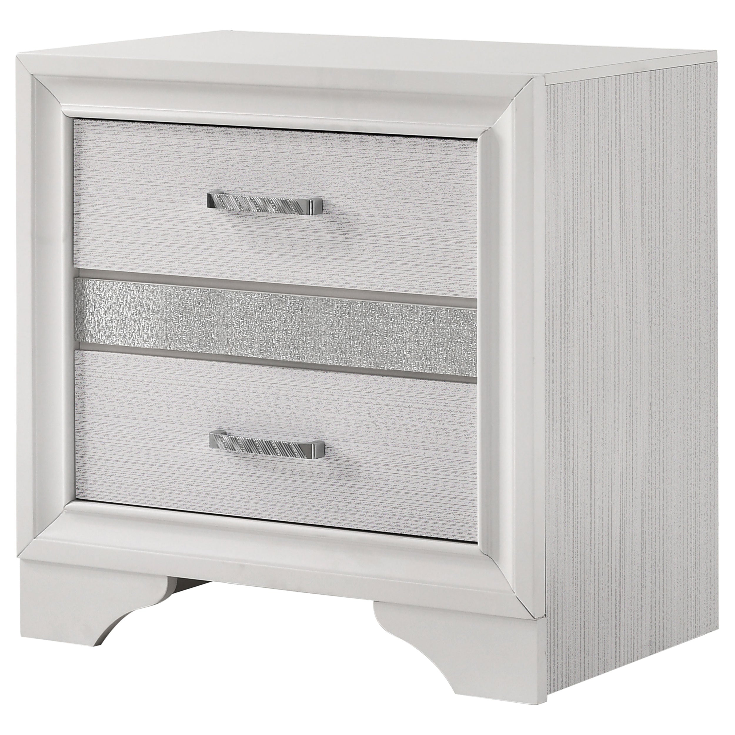 Miranda 2-drawer Nightstand Tray White