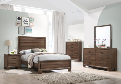 Brandon  Panel Bed Medium Warm Brown