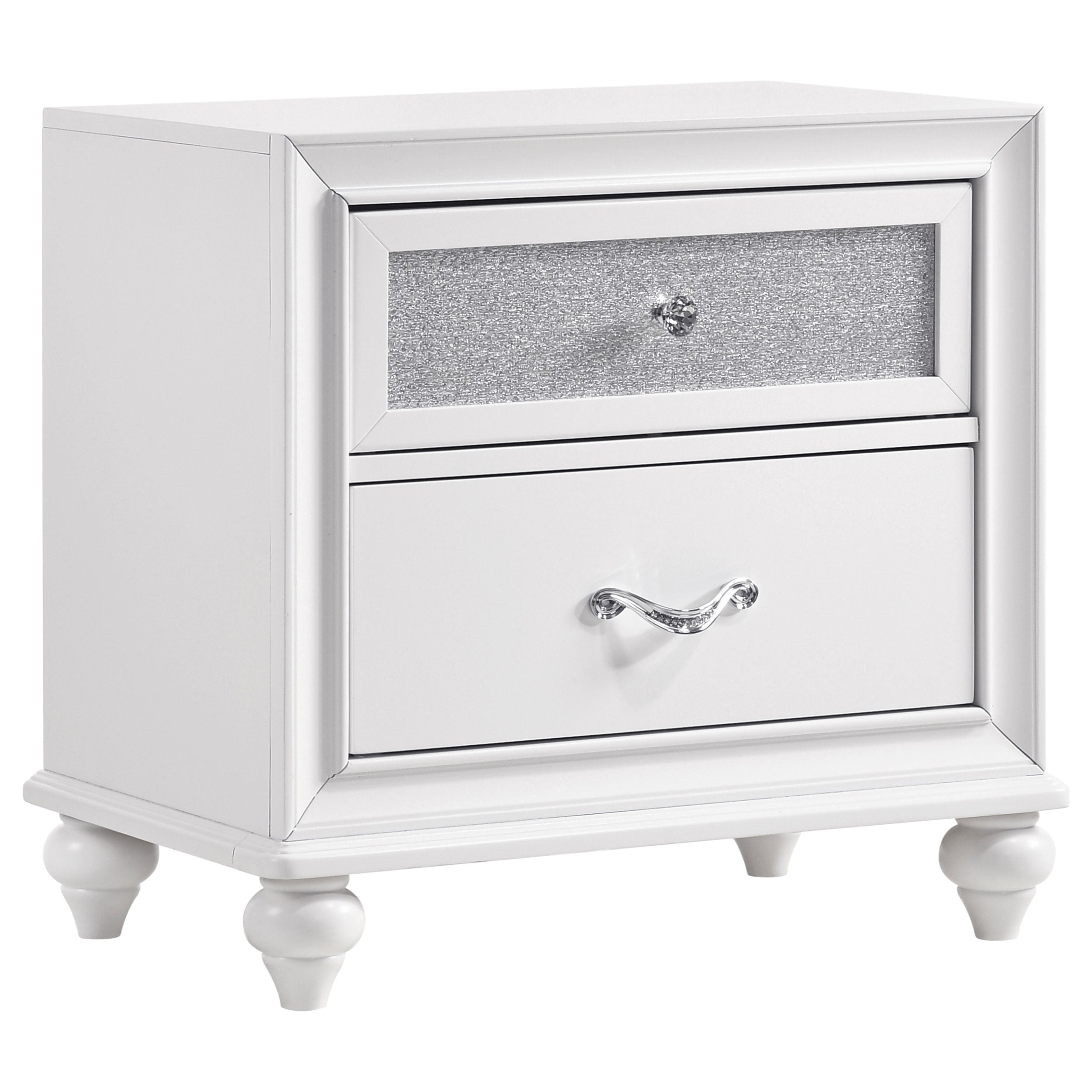 Barzini 2-drawer Nightstand White