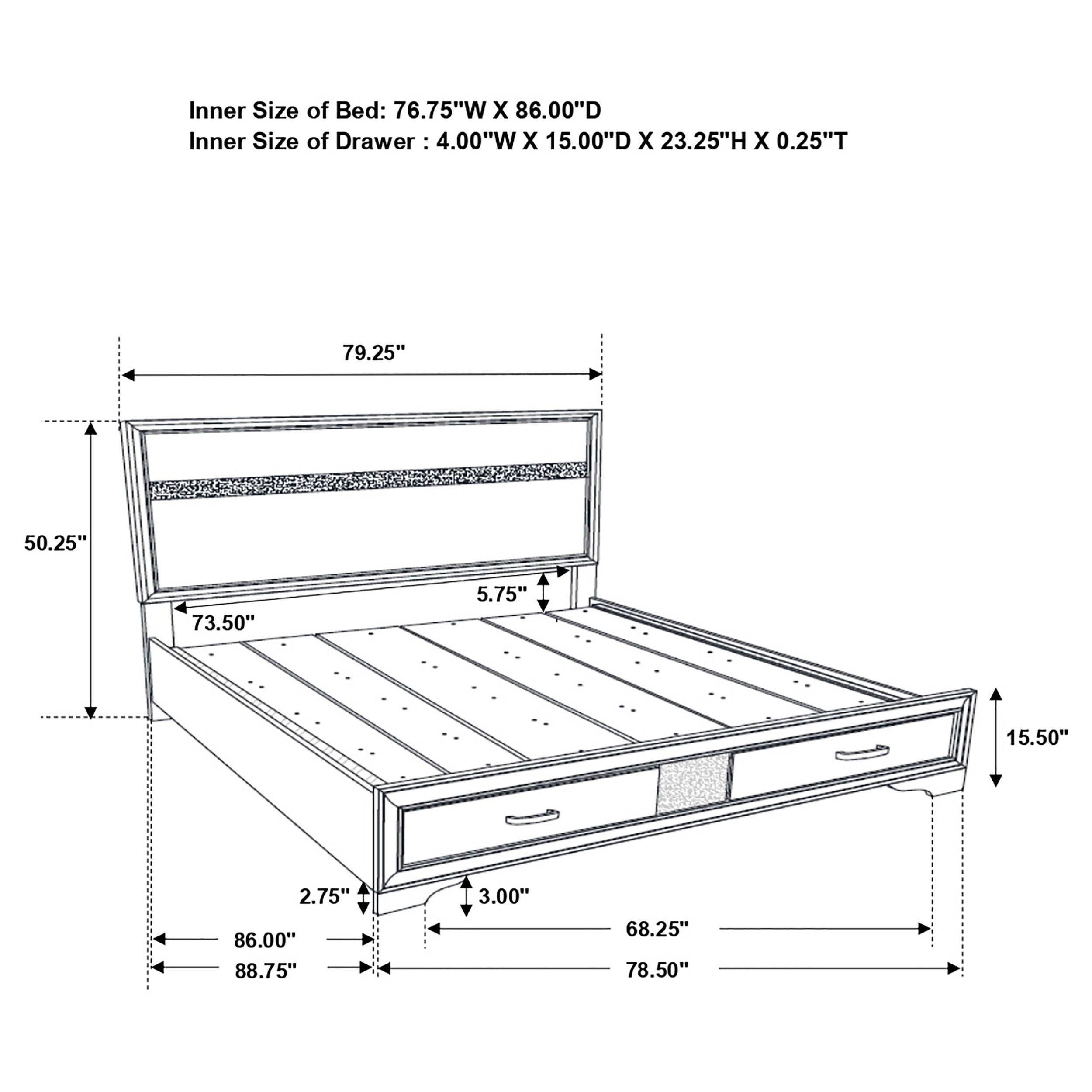 Miranda Platform Storage Bedroom Set