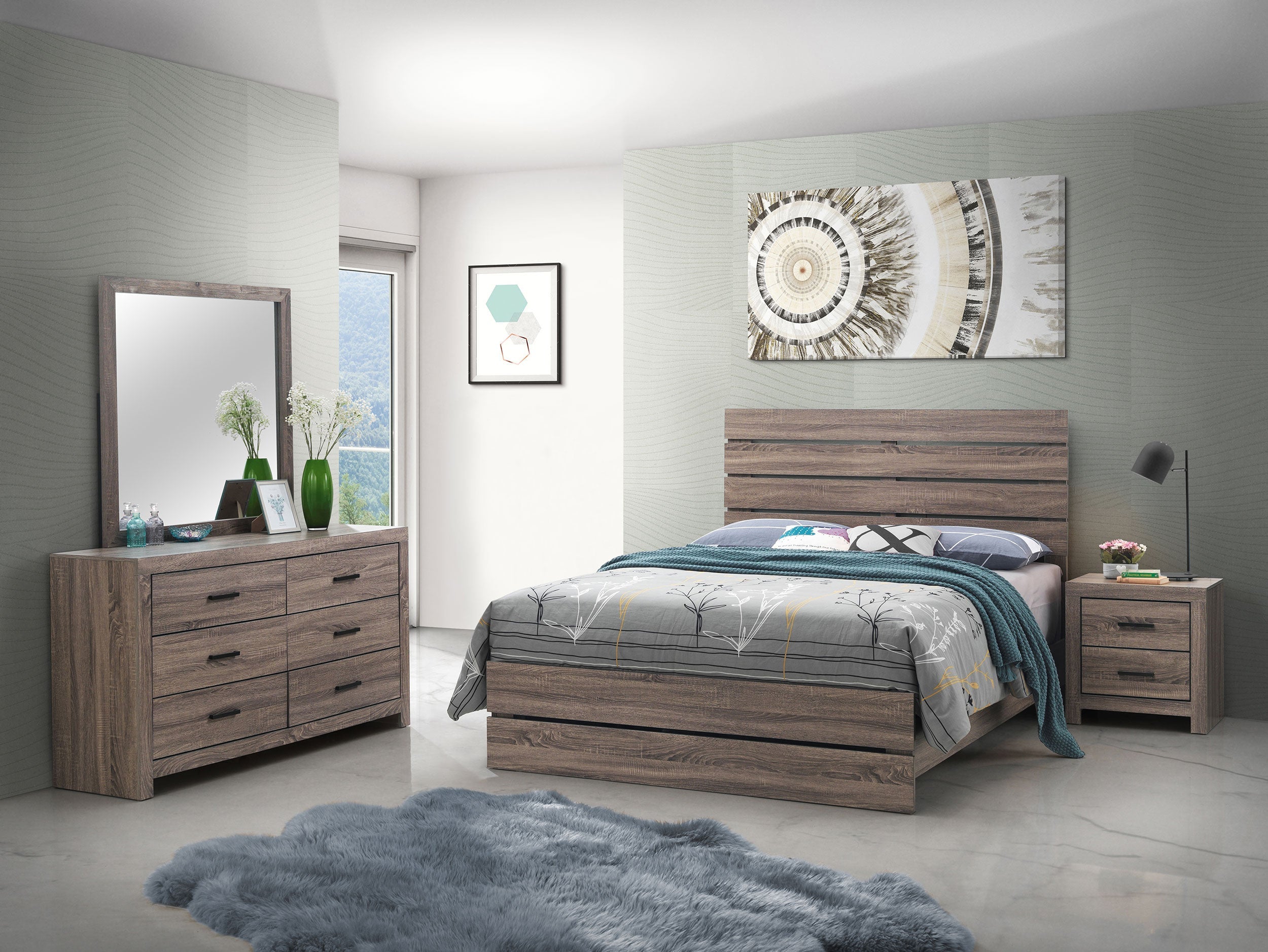 Brantford   Panel Bedroom Set Barrel Oak