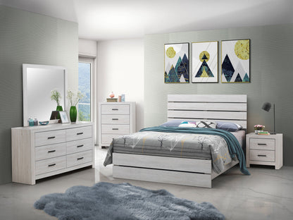 Brantford 6-drawer Dresser with Mirror Coastal White