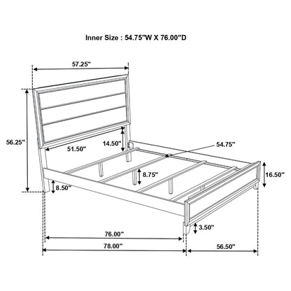 Watson  Bed Grey Oak and Black