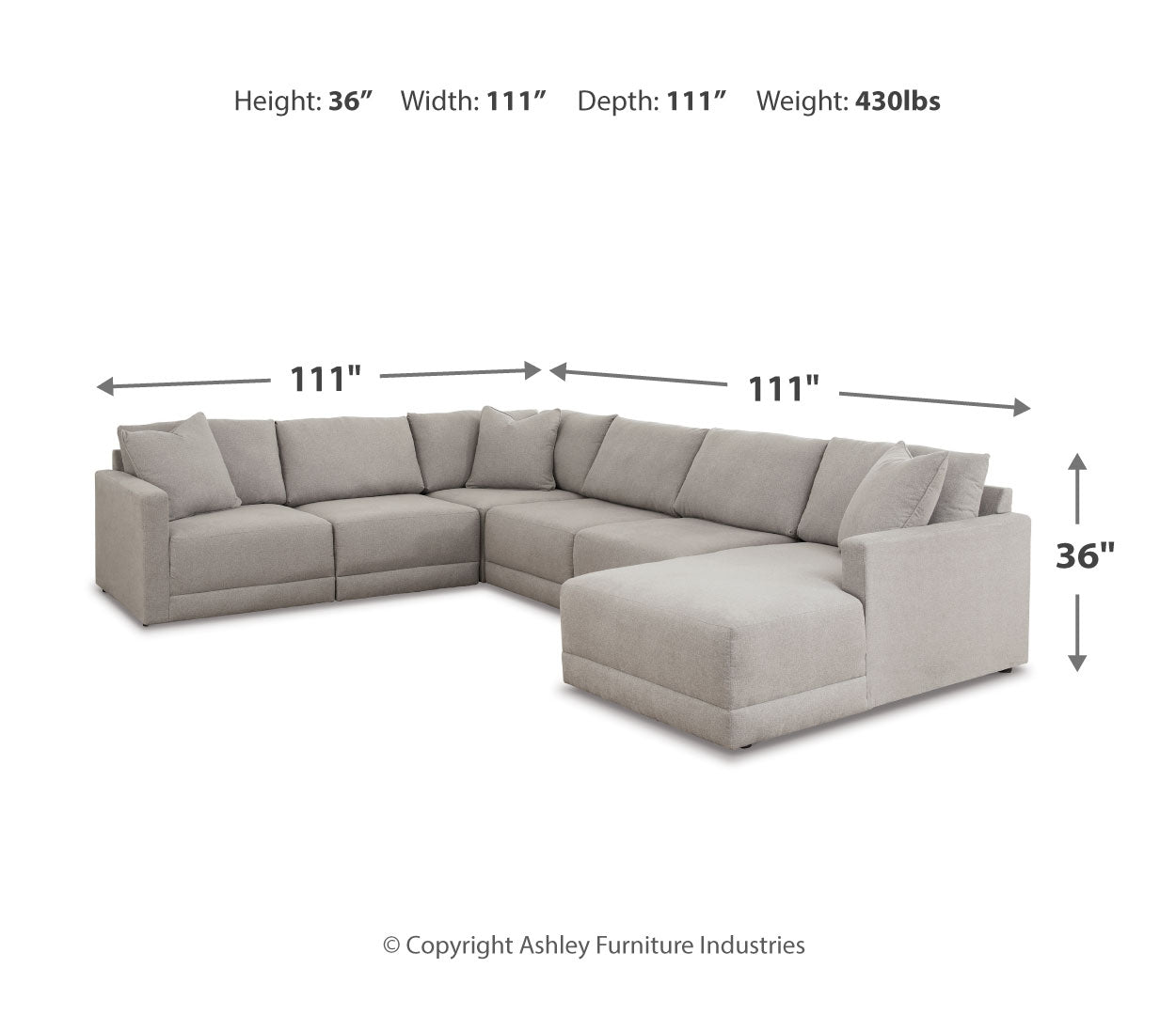 Katany 5-Piece Sectional with Ottoman