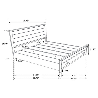 Woodmont  Storage Bed Rustic Golden Brown