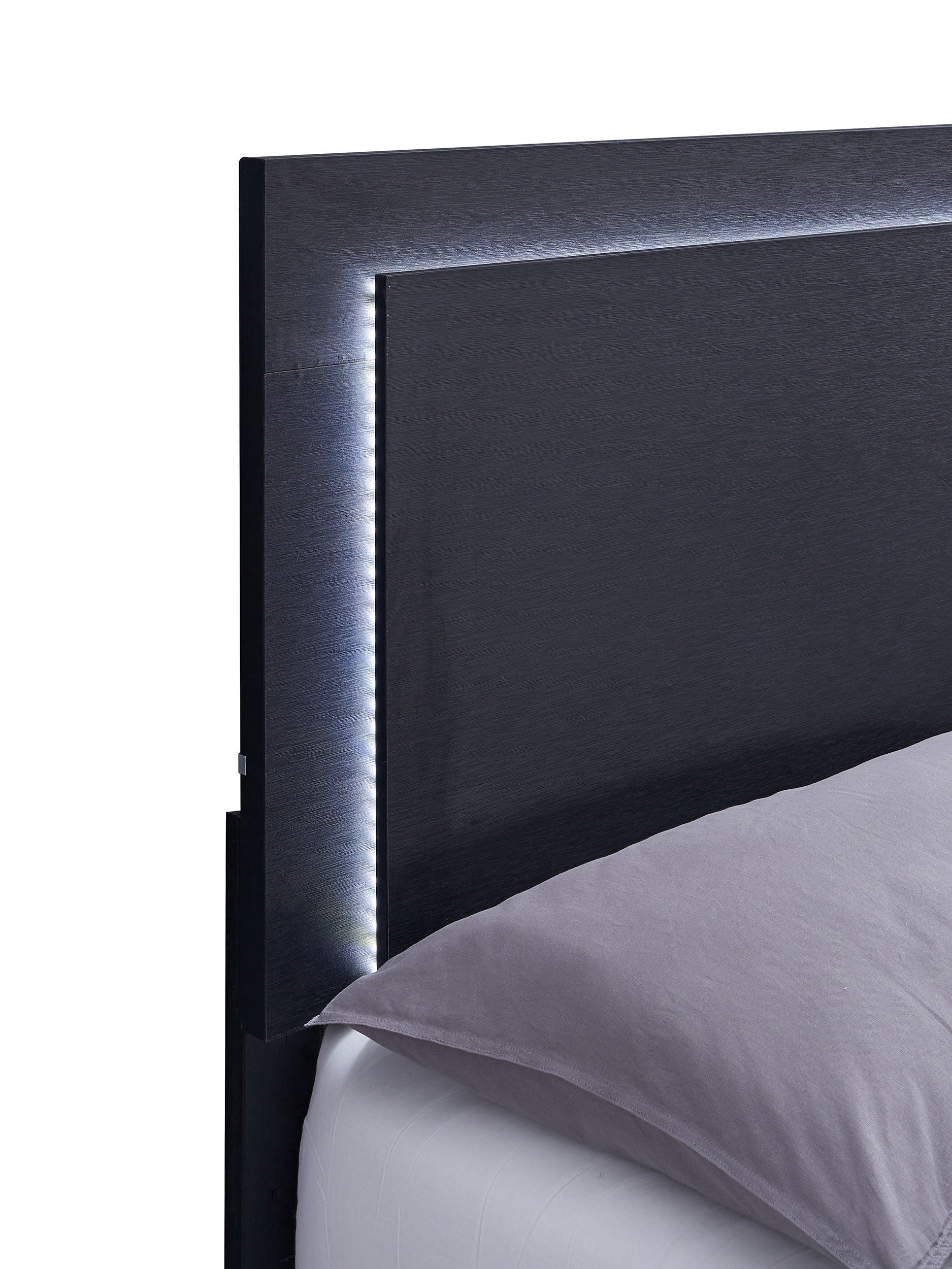 Marceline   Bedroom Set with LED Headboard Black