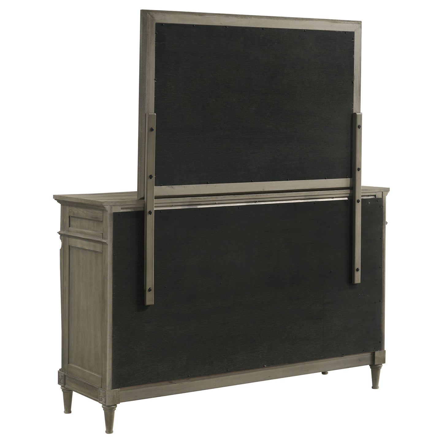 Alderwood 9-drawer Dresser with Mirror French Grey