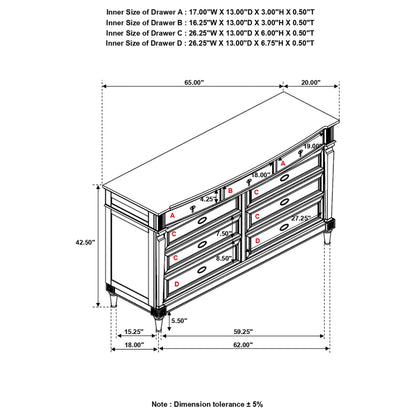 Alderwood 9-drawer Dresser French Grey