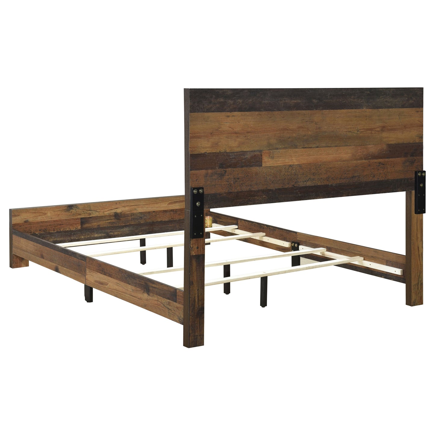 Sidney Wood Twin Panel Bed Rustic Pine