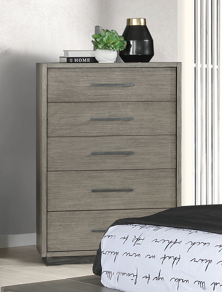 Derbyshire 5-drawer Chest Grey Oak