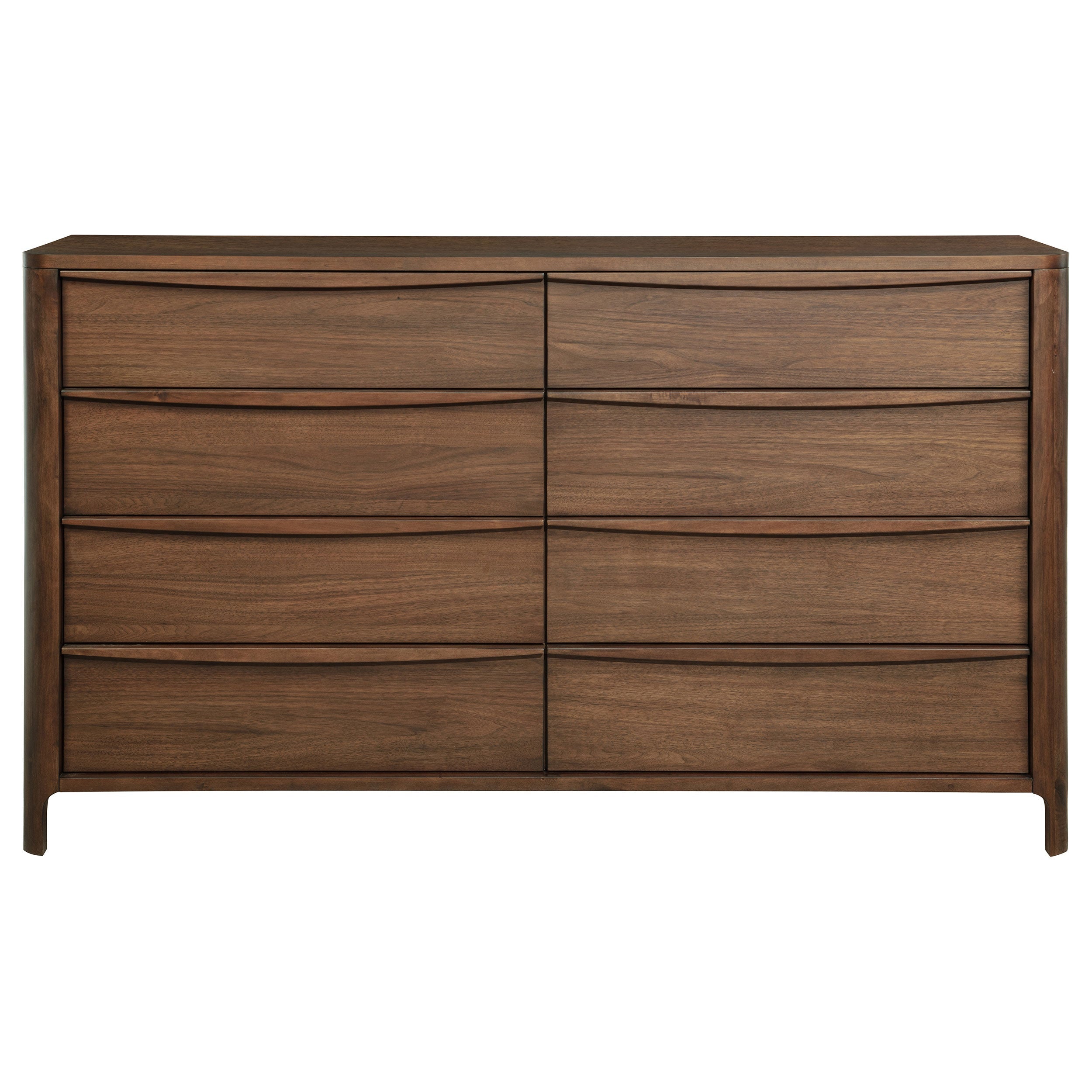 Maderia 8-drawer Dresser and Mirror Walnut