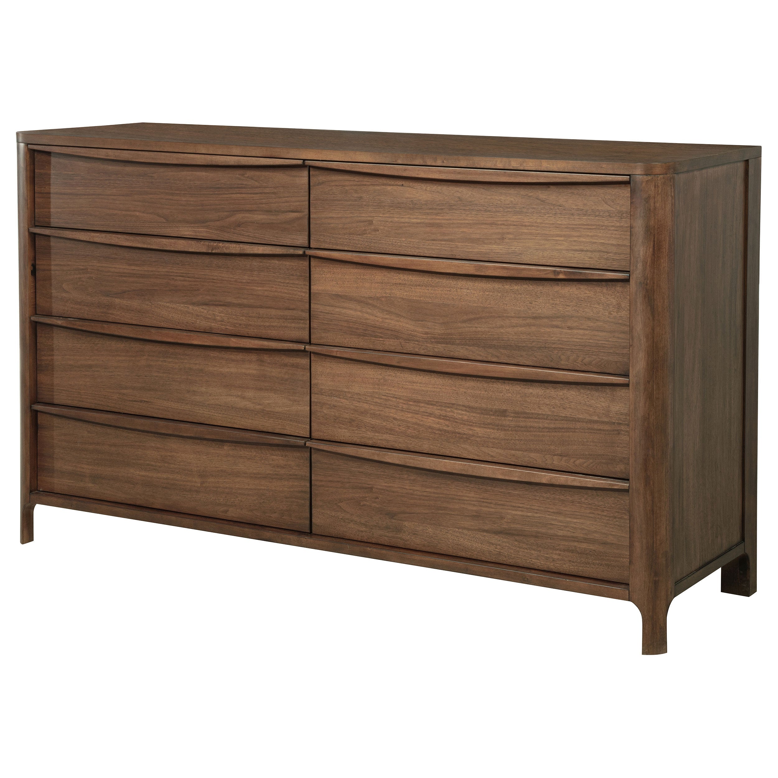 Maderia 8-drawer Dresser and Mirror Walnut