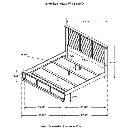 Hillcrest  Panel Bed White