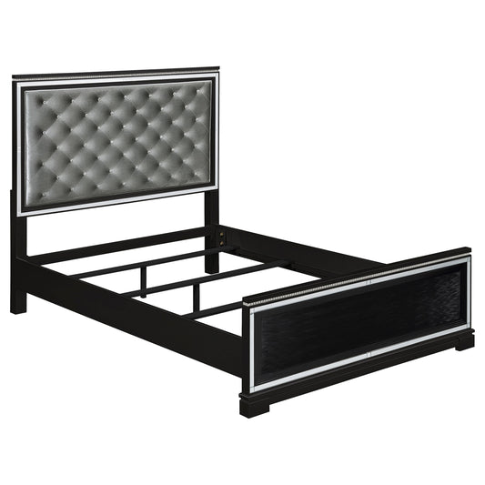 Cappola Wood Eastern King Panel Bed Black