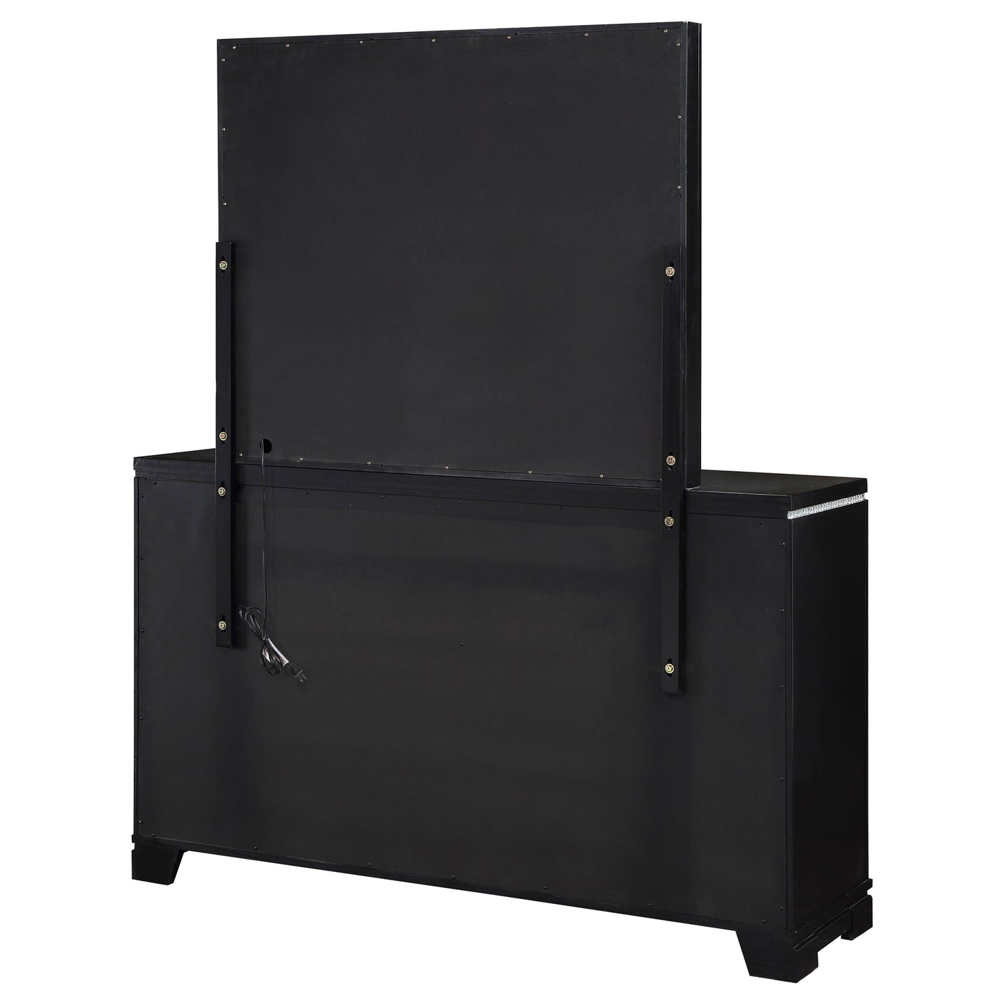 Cappola 6-drawer Dresser with Mirror Black