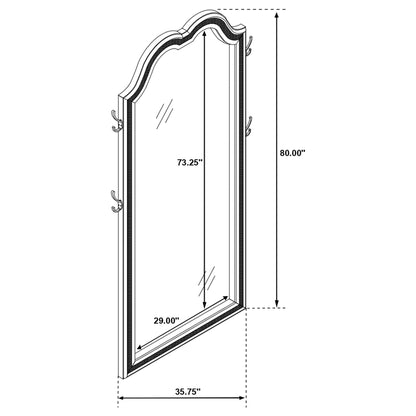 Evangeline Full Length LED Floor Mirror Silver Oak