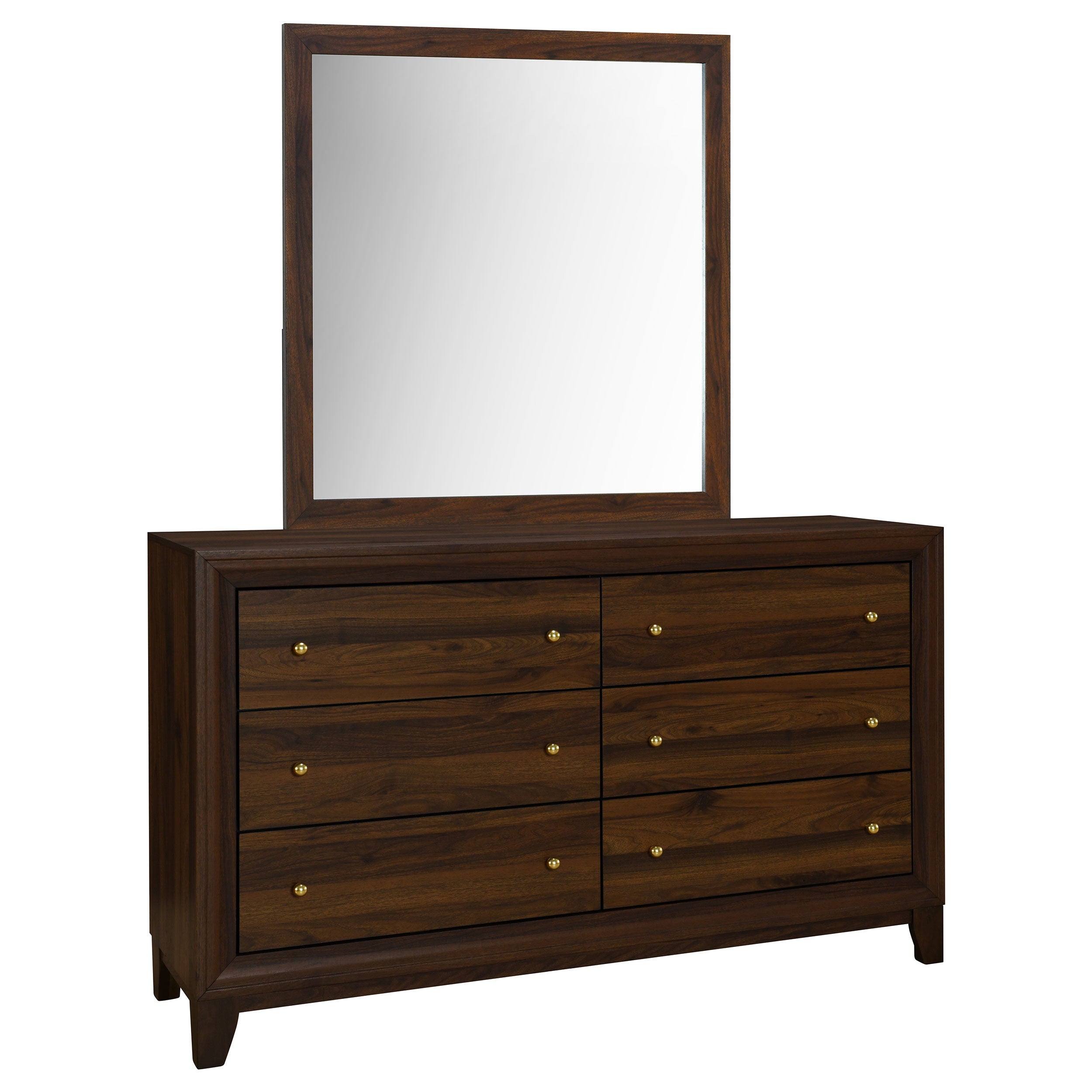 Welsley 6-drawer Dresser Cabinet Walnut