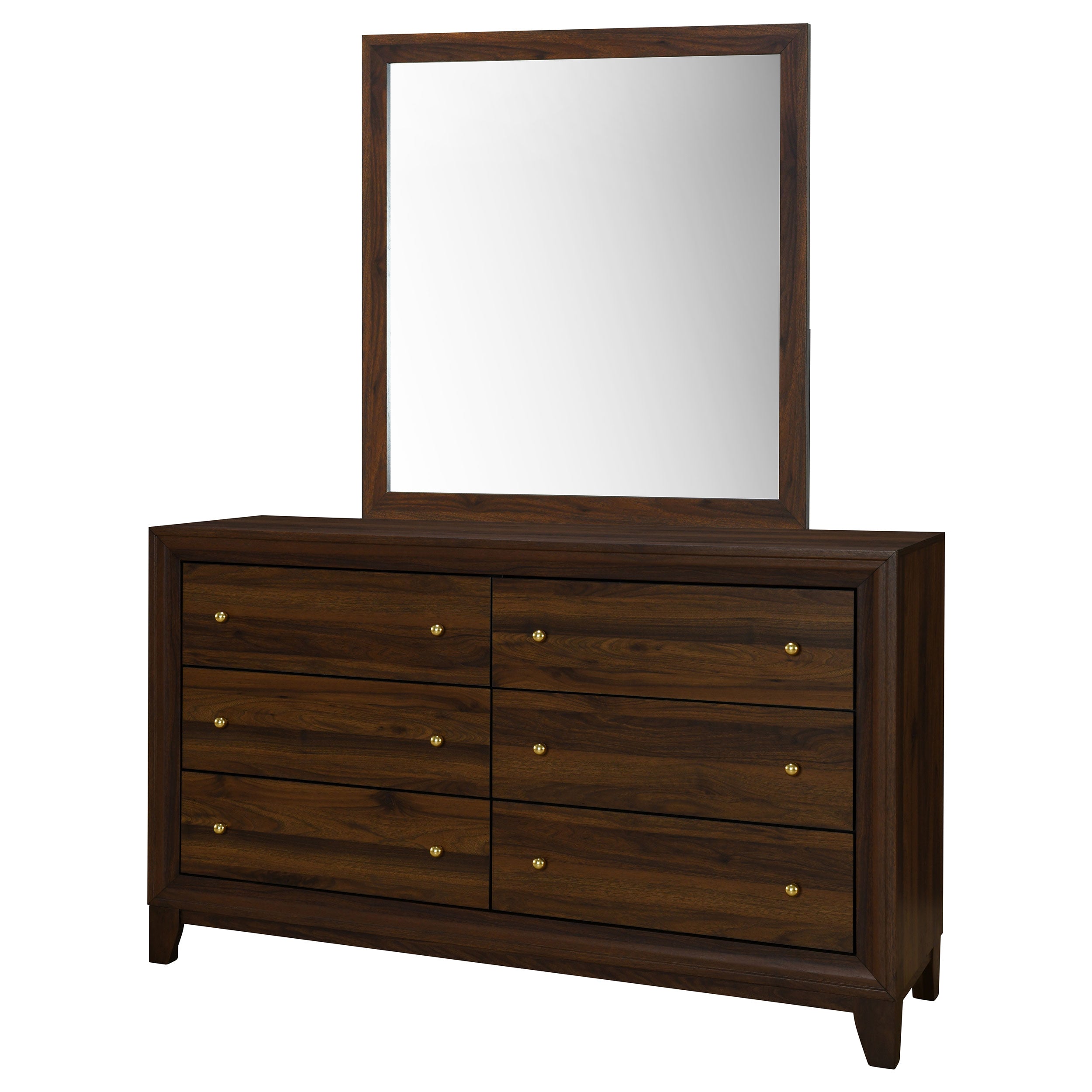 Welsley 6-drawer Dresser Cabinet Walnut