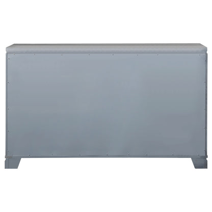 Eleanor Rectangular 6-drawer Dresser Metallic