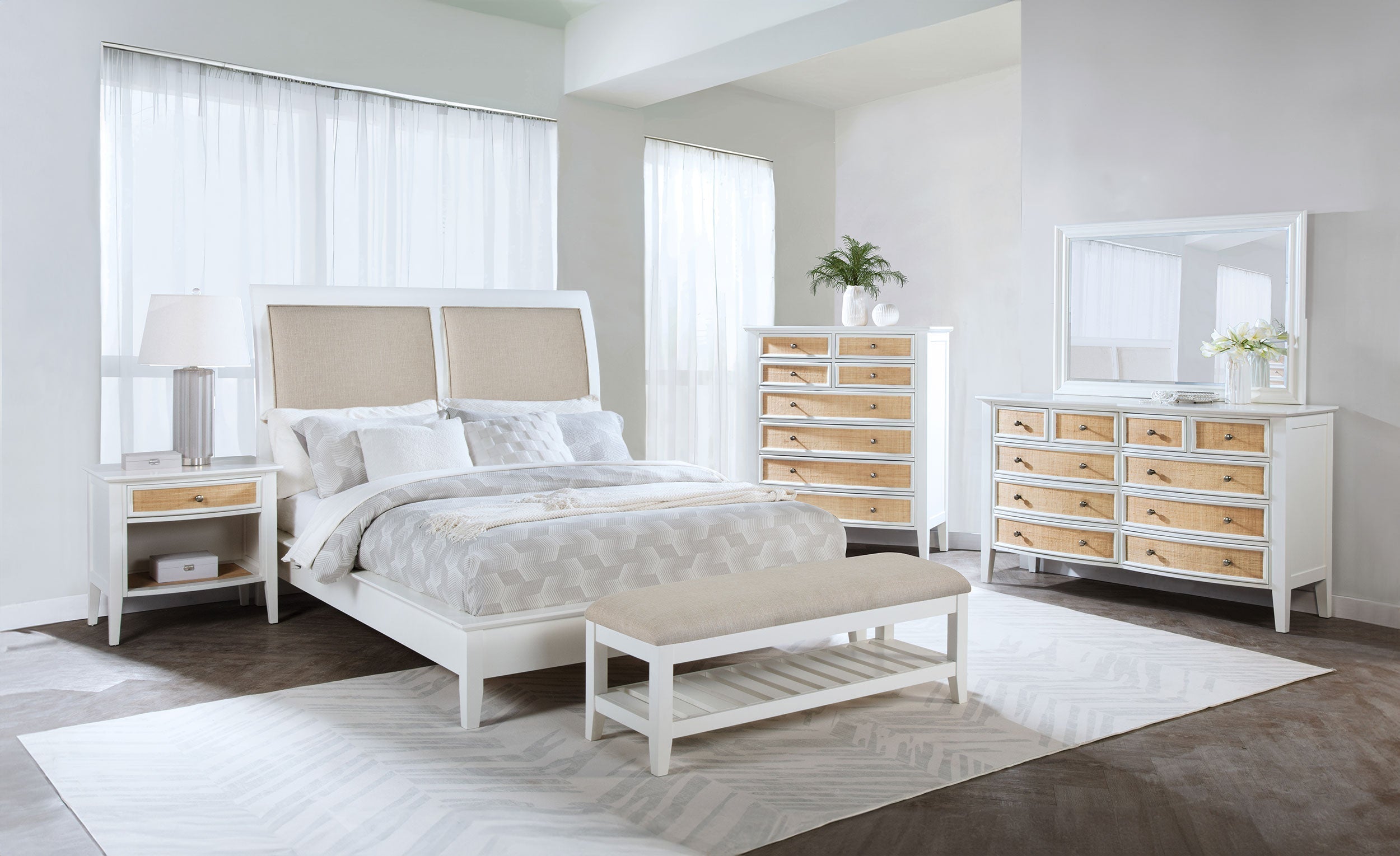 Bexhill 4-piece Queen Bedroom Set White