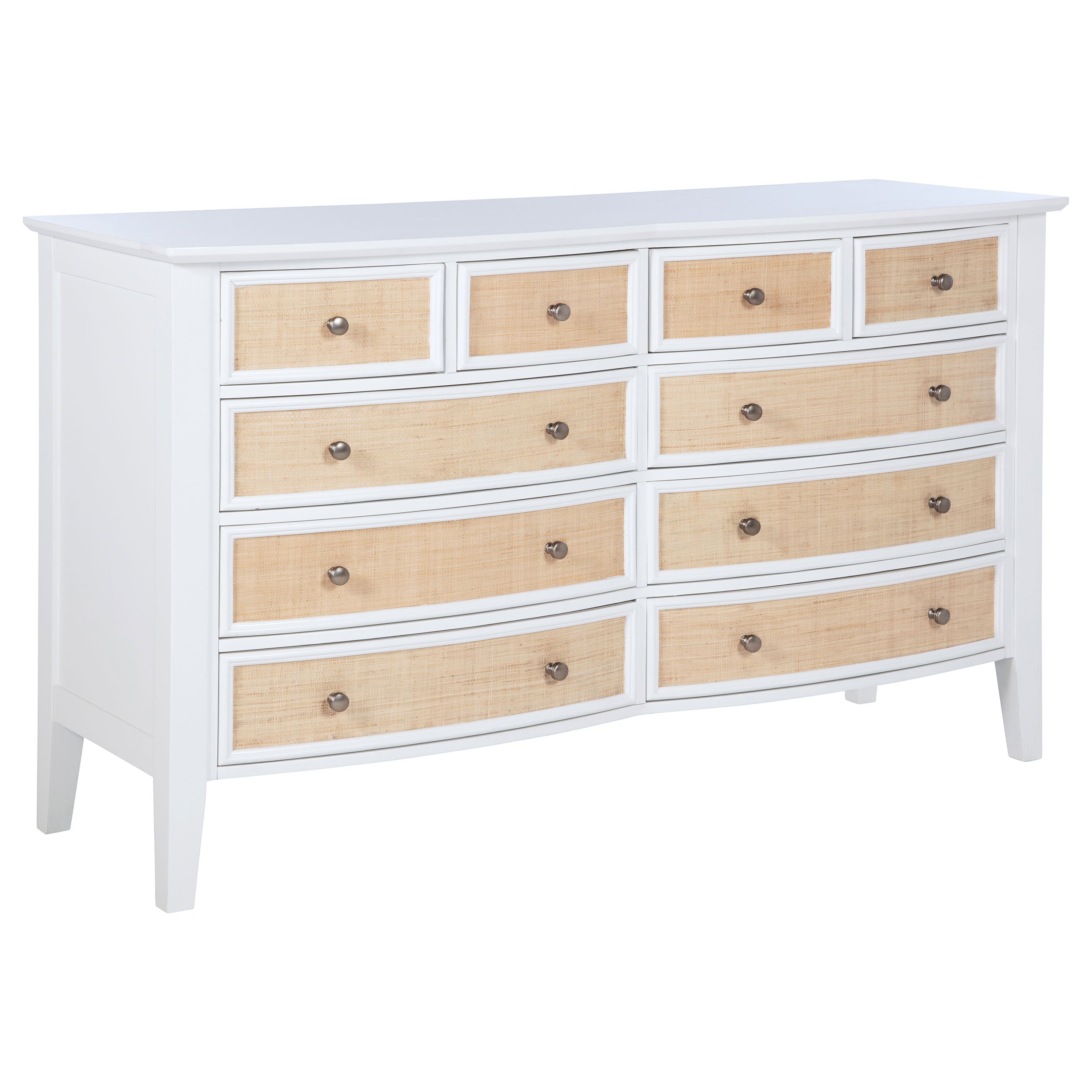 Bexhill 10-drawer Dresser and Mirror White