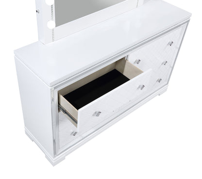 Eleanor 6-drawer Dresser with Mirror White