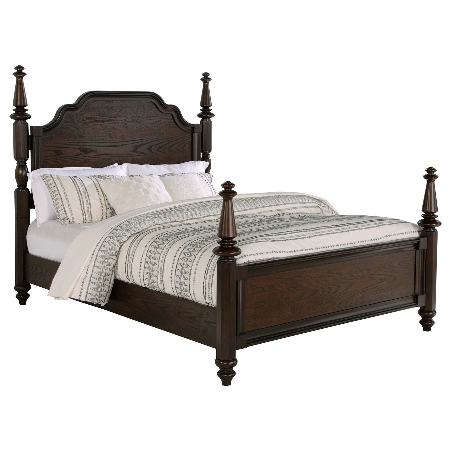 Andover 63-inch Four Poster  Bed Dark Oak