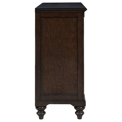 Andover 8-drawer Dresser Cabinet Dark Oak