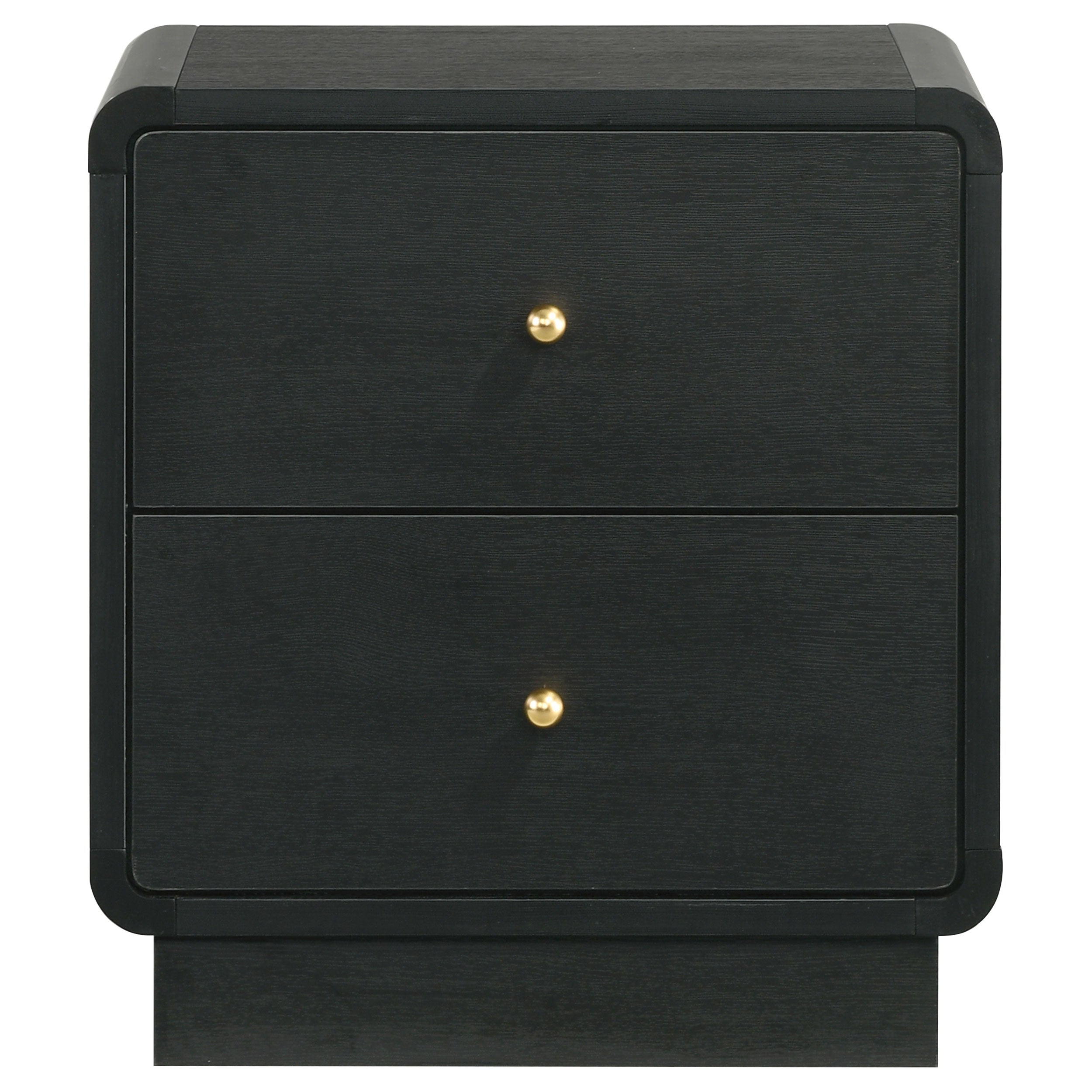 Cavelle 2-drawer Nightstand Bedside Table Black