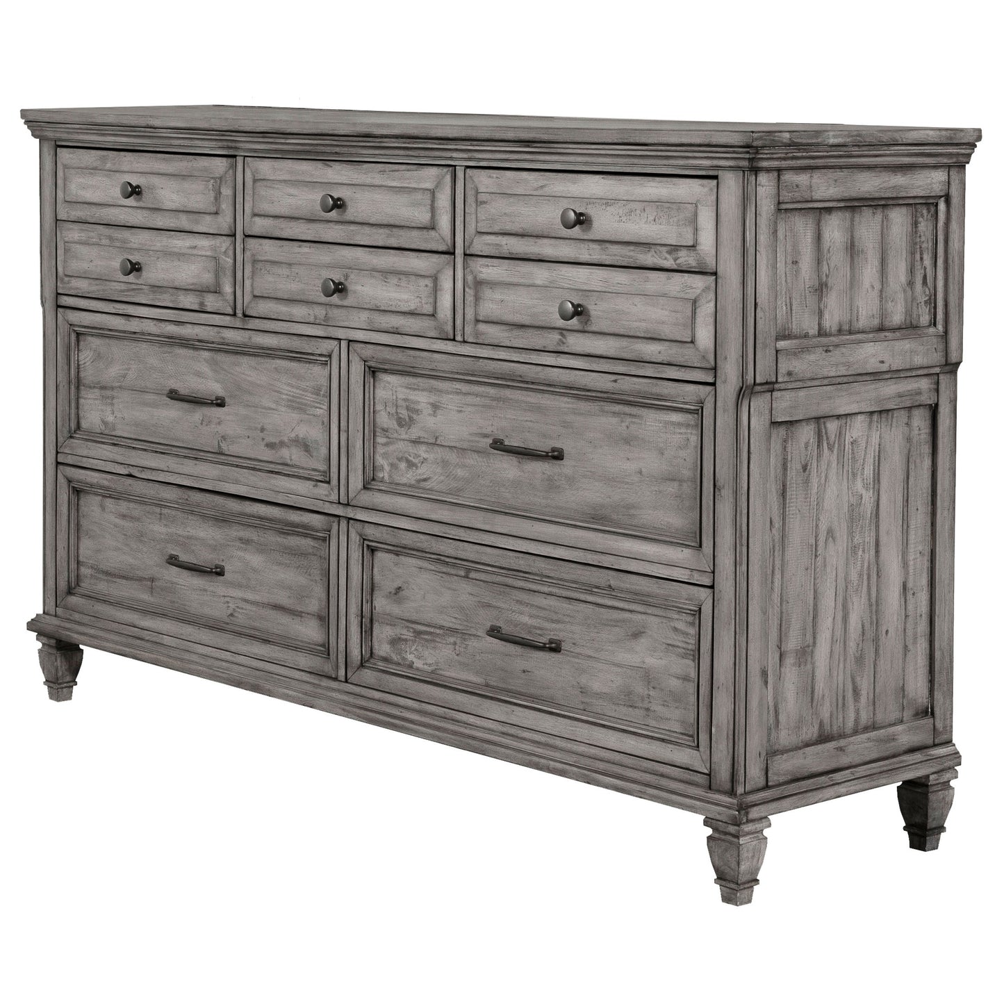 Avenue 8-drawer Rectangular Dresser with Mirror Grey