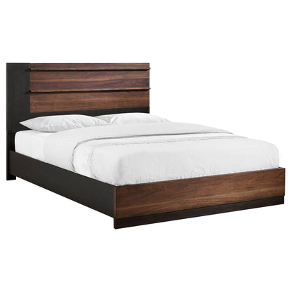 Azalia Wood Eastern King Panel Bed Walnut