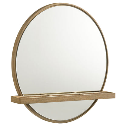 Arini Round Vanity Wall Mirror with Shelf Sand Wash