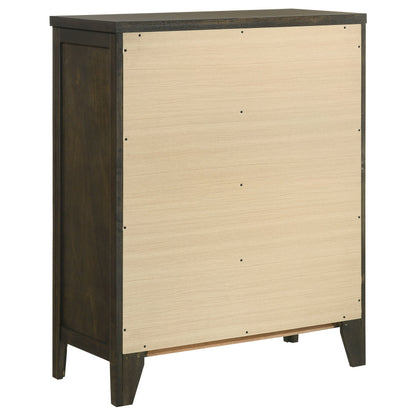 Wilkes 5-drawer Chest of Drawers Dark Cocoa