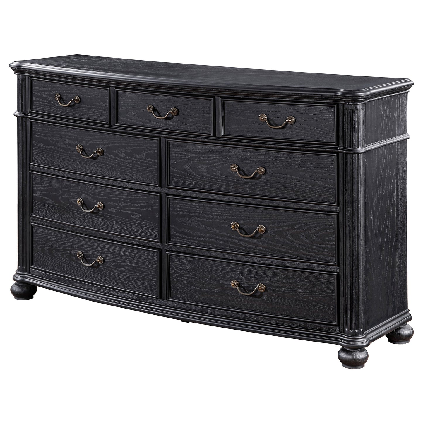 Celina 9-drawer Bedroom Dresser with Mirror Black