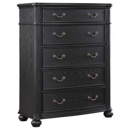 Celina 5-drawer Bedroom Chest Black