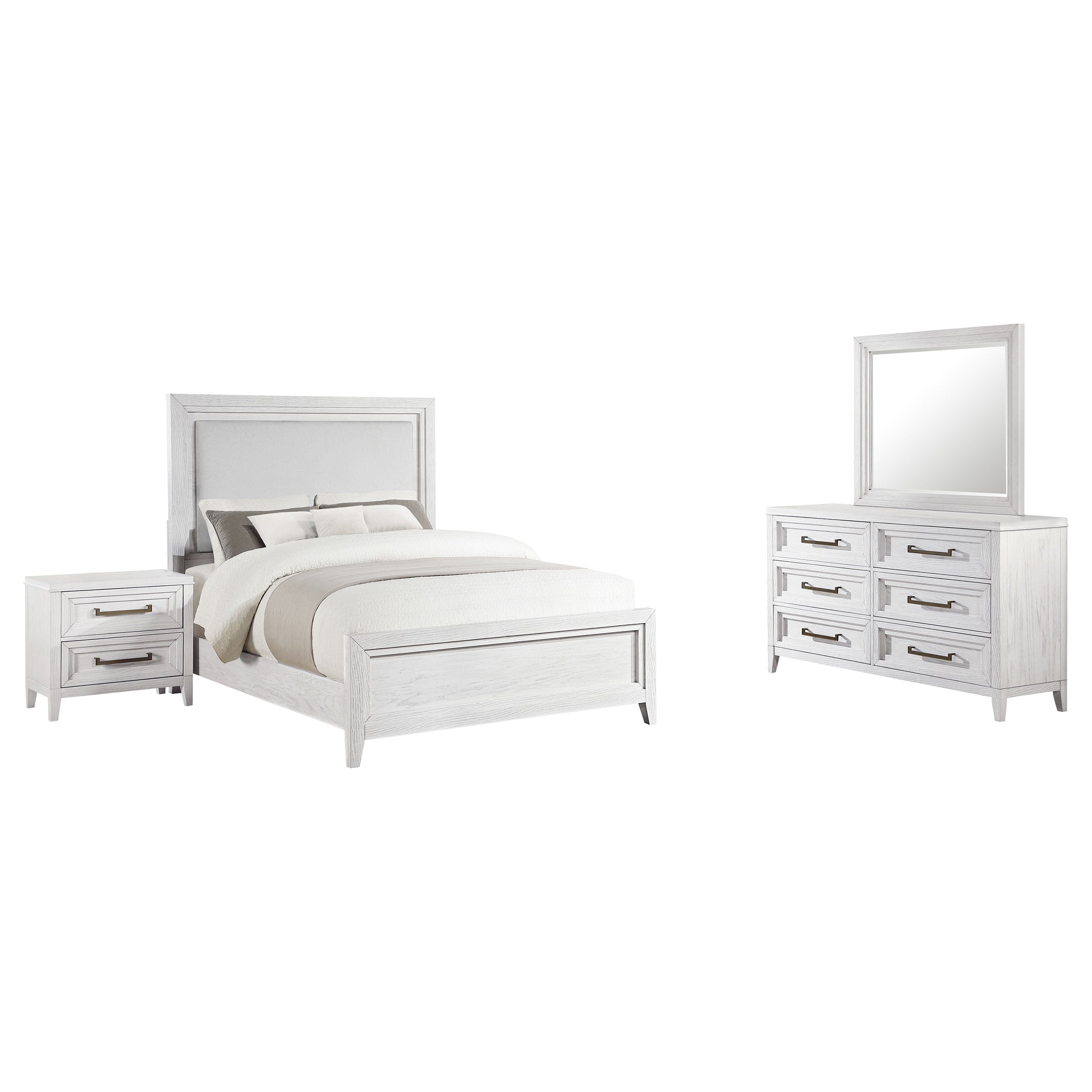 Marielle   Bedroom Set Distressed White