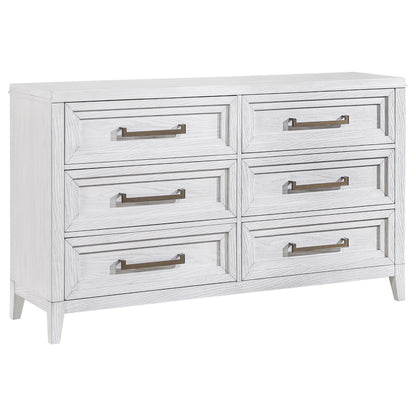 Marielle 6-drawer Bedroom Dresser Distressed White