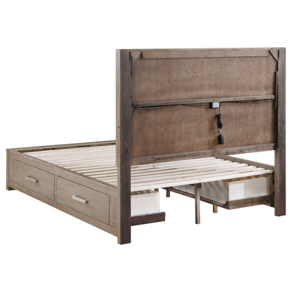 Kenora 56-inch  LED Storage Bed Barley Brown