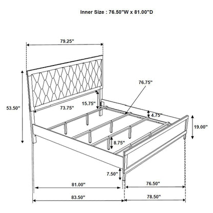 Sonora  Upholstered Panel Bed White